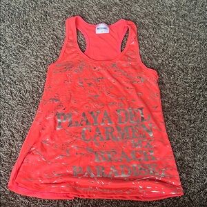 Moshie Coral Graphic Tank Top